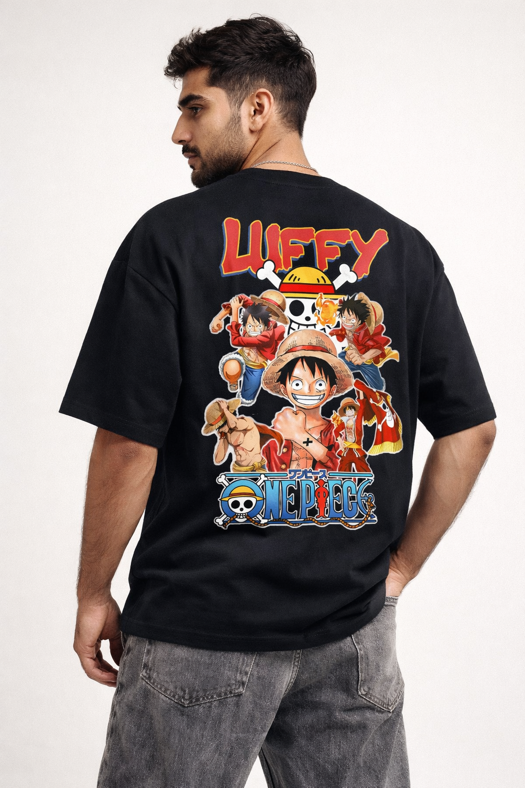 Luffy Anime Graphic Oversized T-Shirt