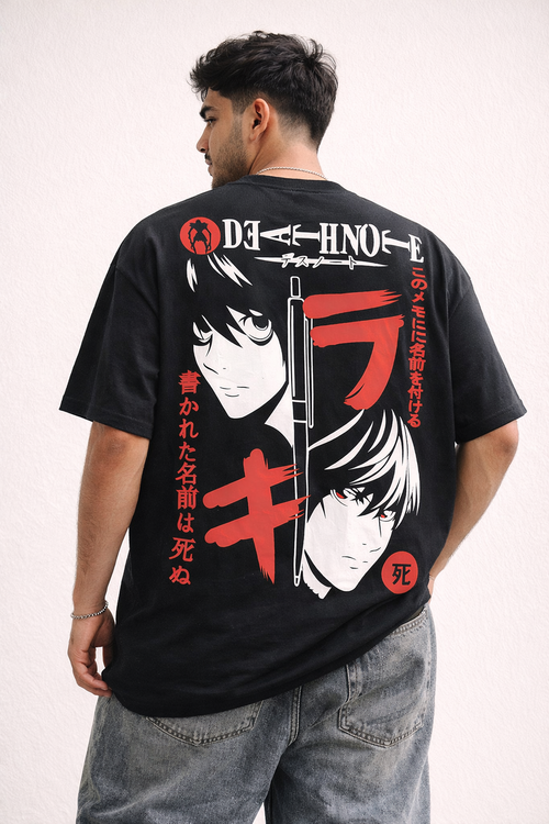 Death Note Dual Graphic Oversized T-Shirt