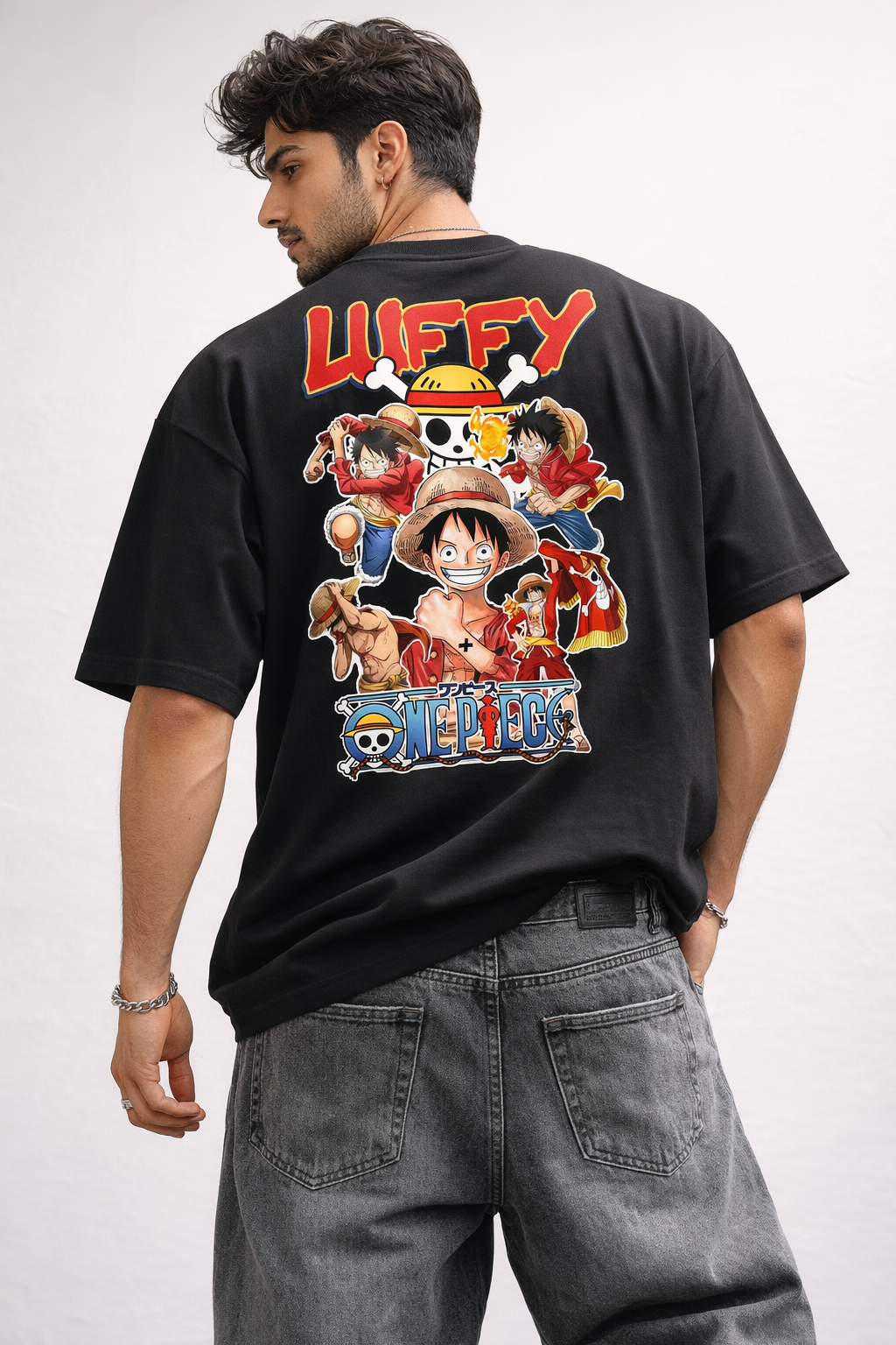 Luffy Anime Graphic Oversized T-Shirt
