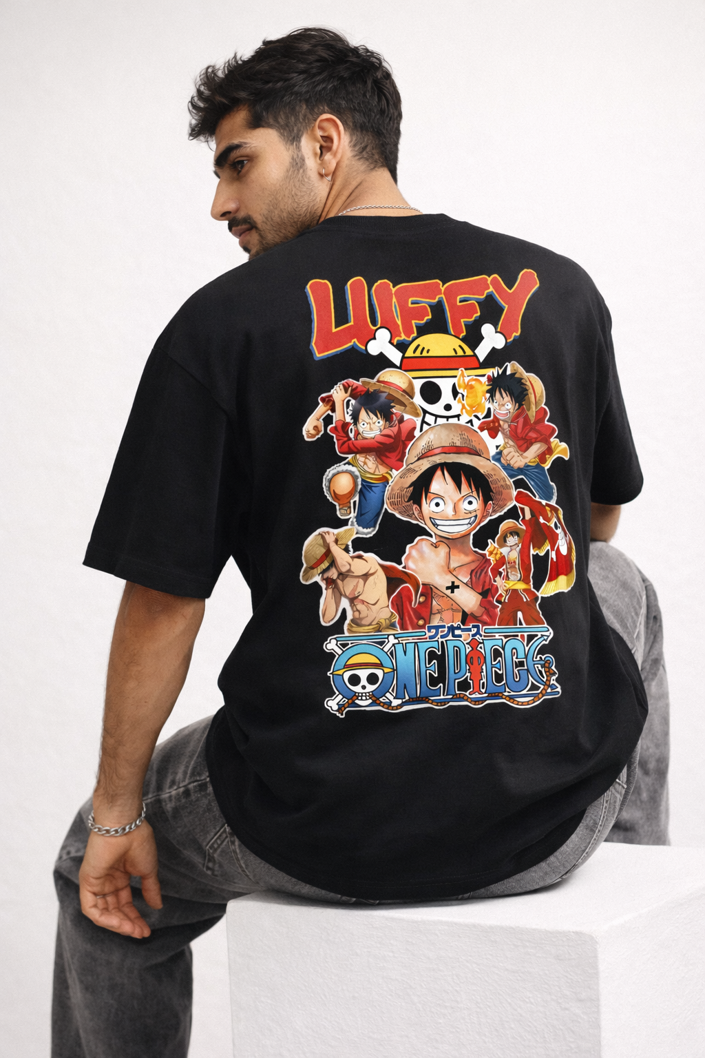 Luffy Anime Graphic Oversized T-Shirt