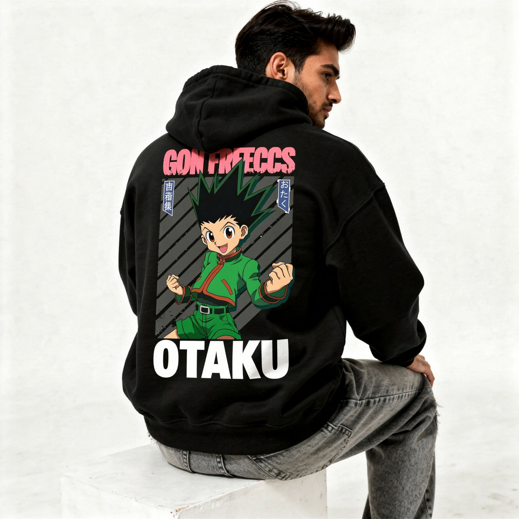 Gon Freecss “Otaku” Graphic Oversized Hoodie
