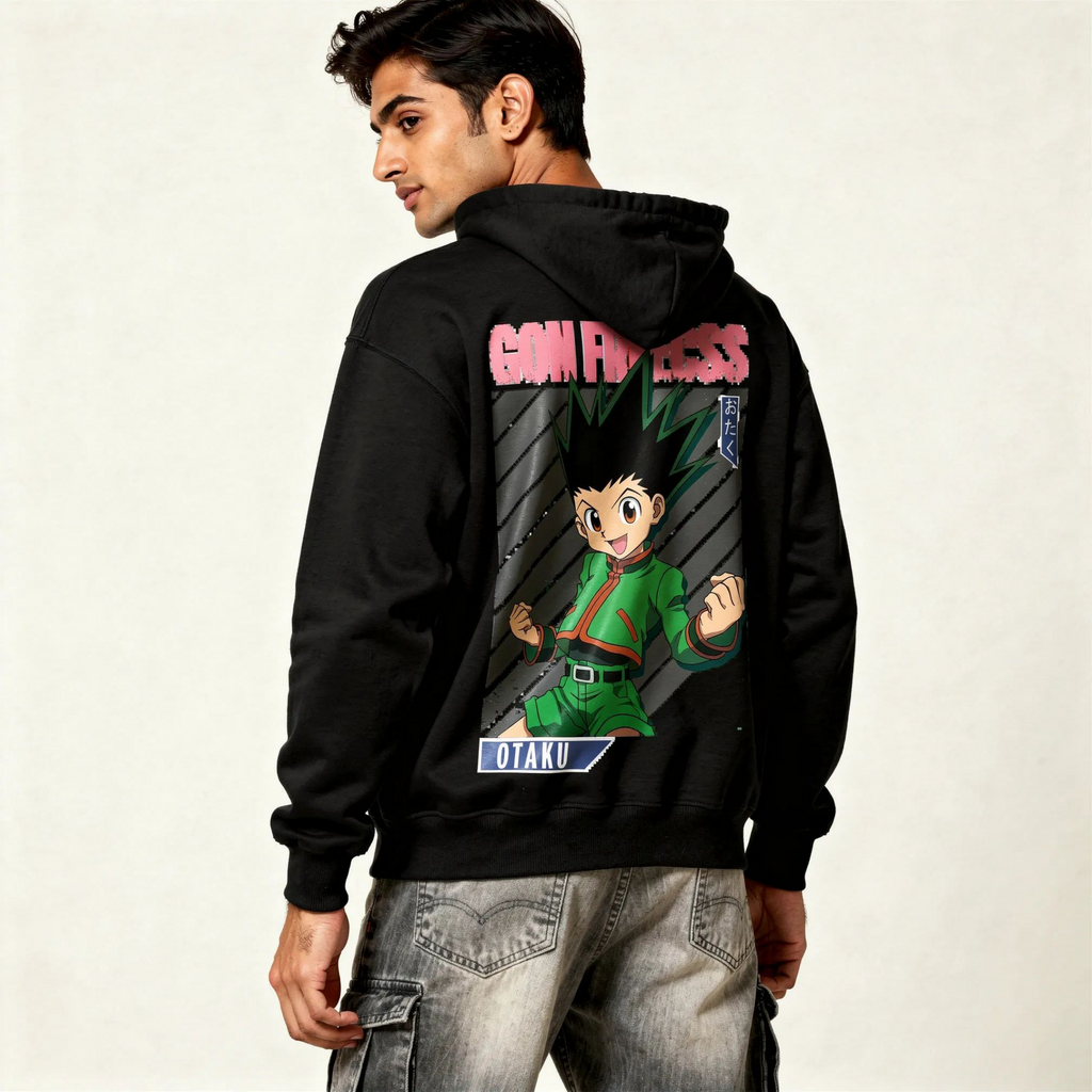 Gon Freecss “Otaku” Graphic Oversized Hoodie