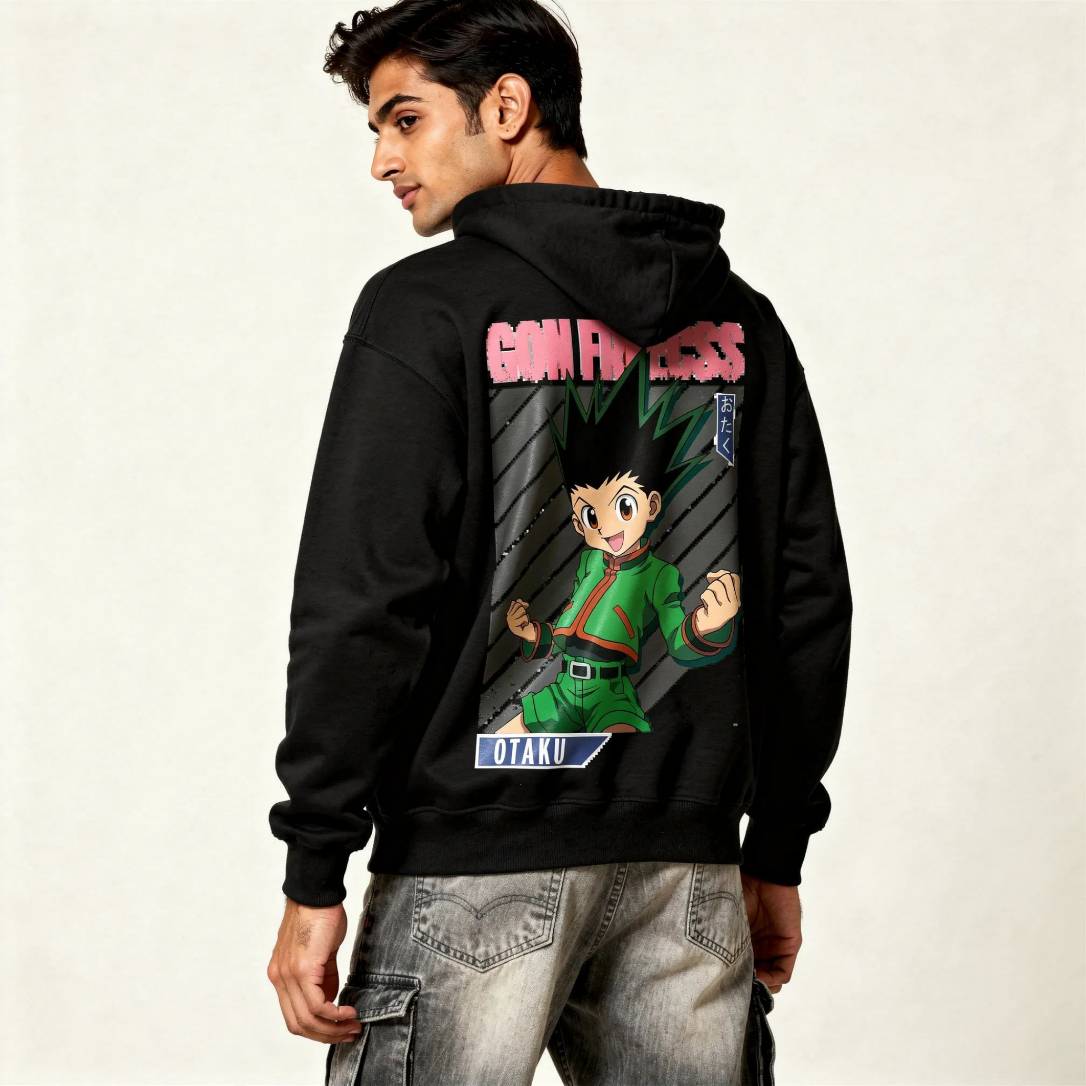 Gon Freecss “Otaku” Graphic Oversized Hoodie