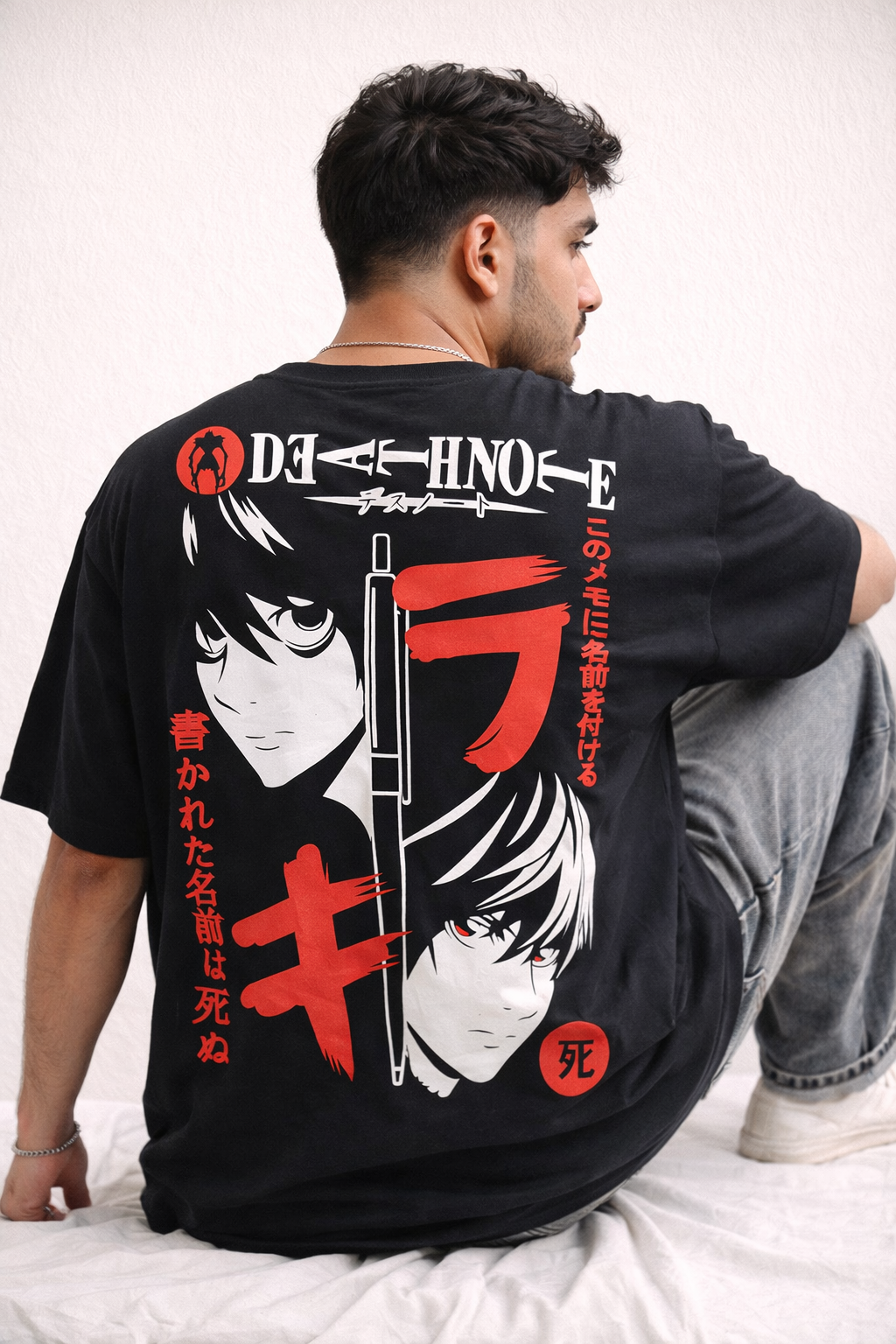 Death Note Dual Graphic Oversized T-Shirt