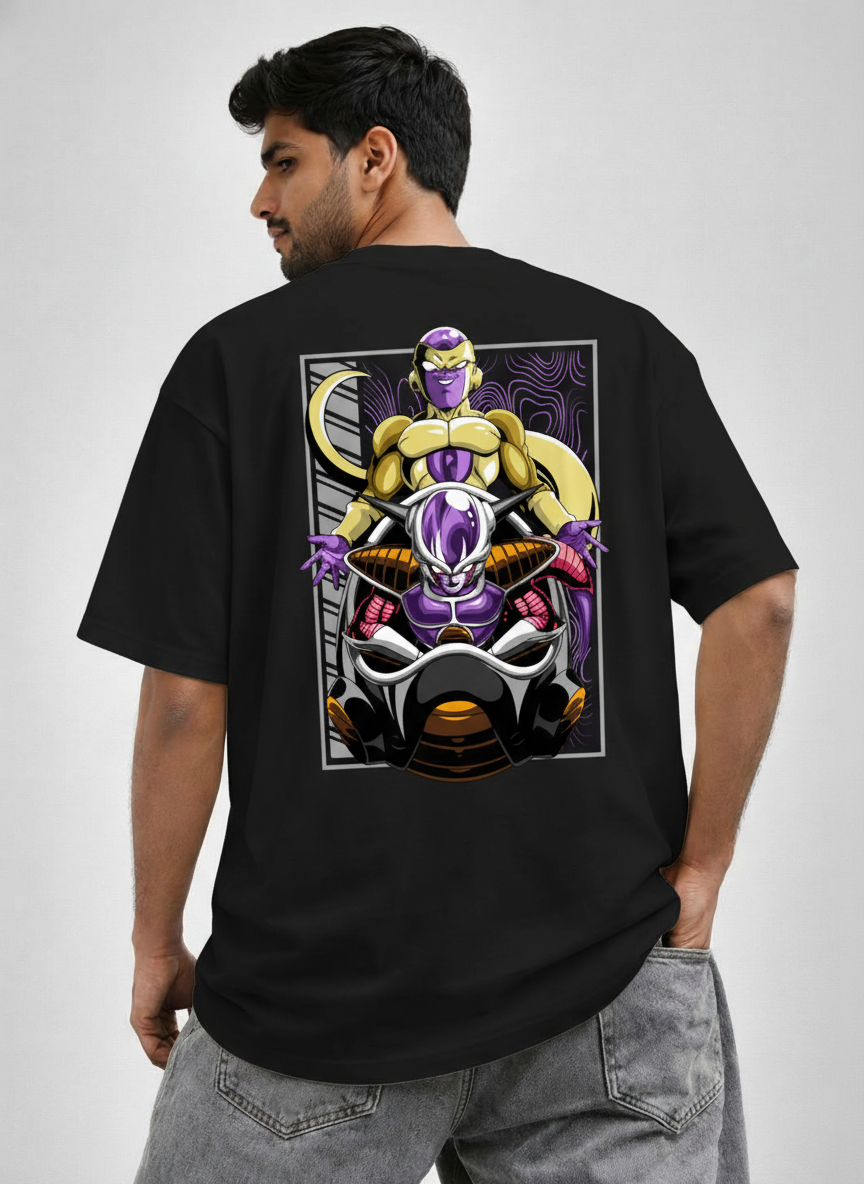 Neon Anime Graphic Oversized T-Shirt
