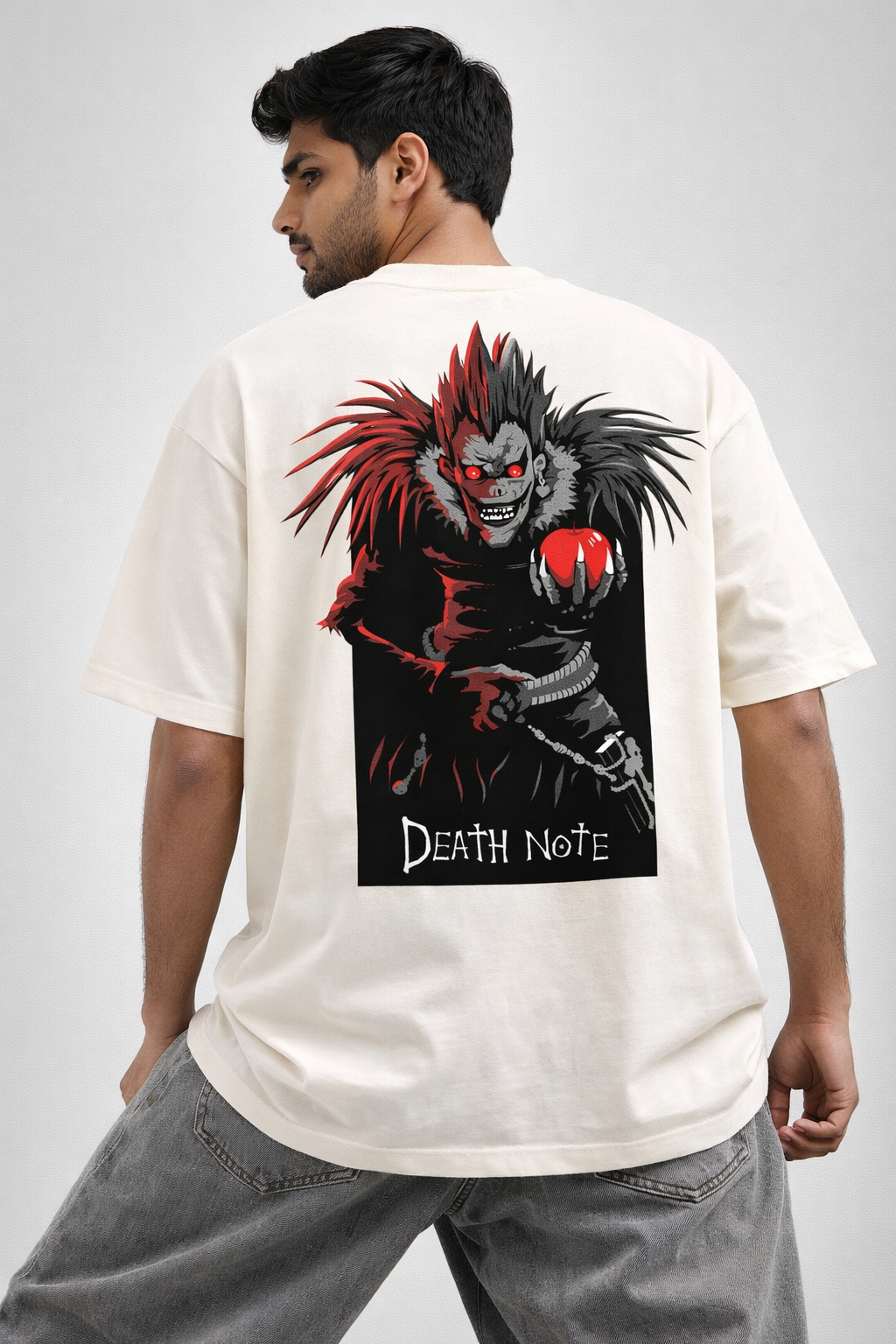 Death Note Anime Graphic Oversized T-Shirt – Ryuk & Light Streetwear Tee