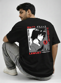 Lawliet L Anime Graphic Oversized T-Shirt