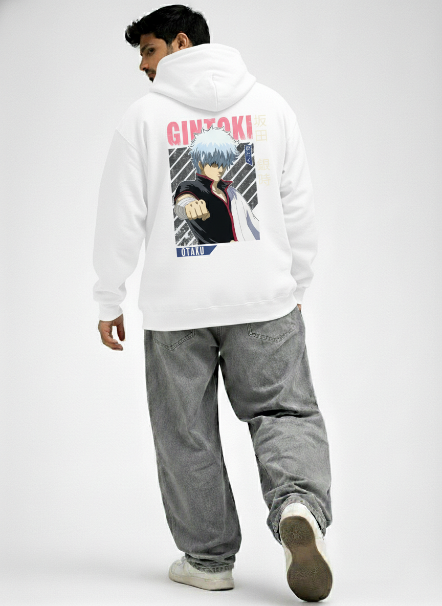 Gintoki Anime Graphic Oversized Hoodie