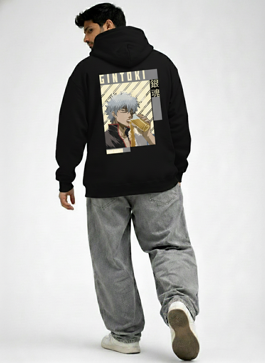 Gintoki Anime Graphic Oversized Hoodie