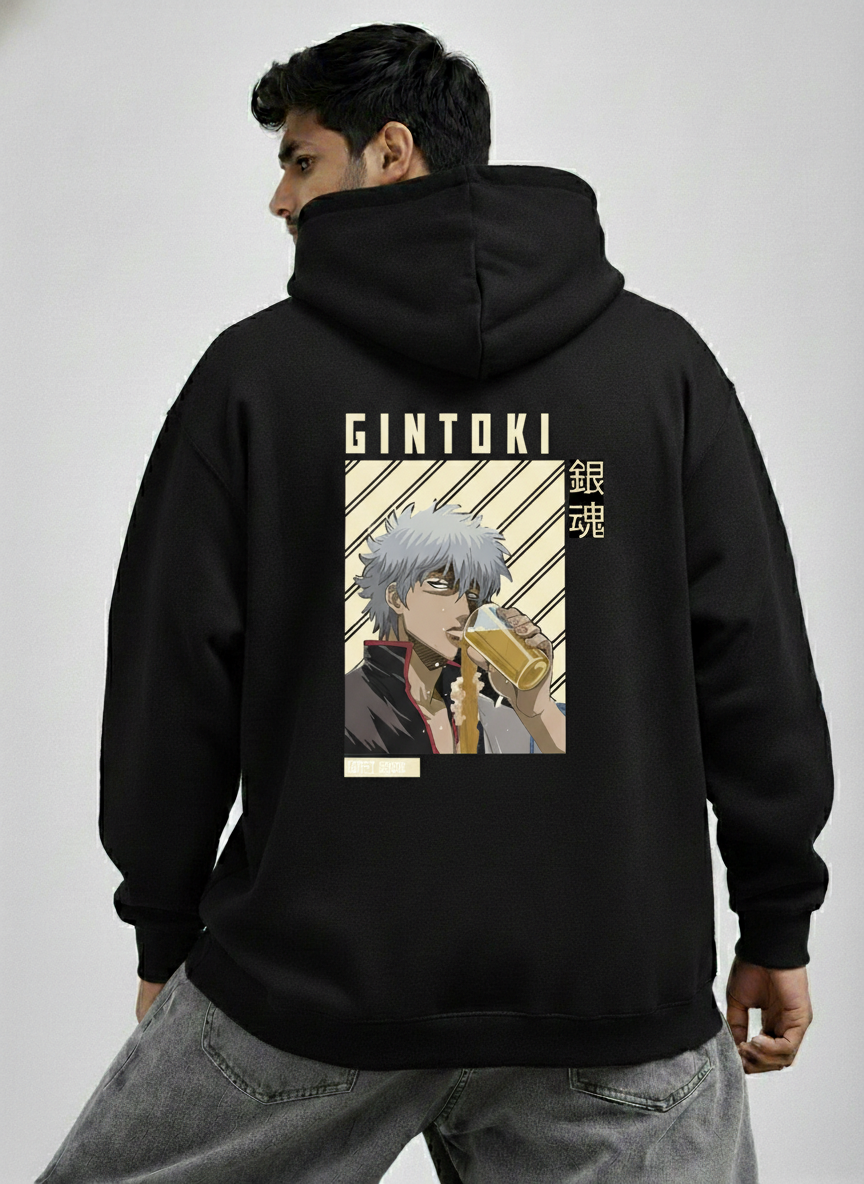 Gintoki Anime Graphic Oversized Hoodie