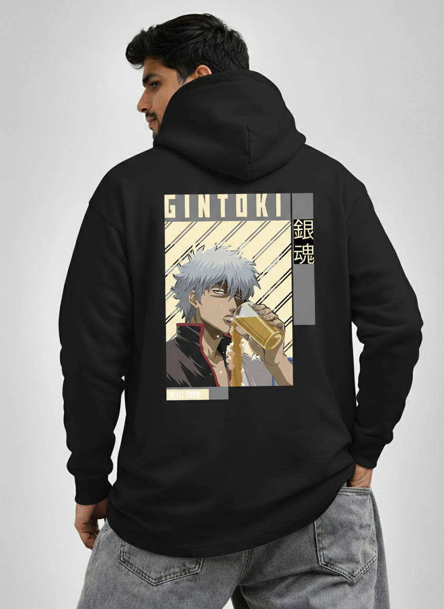 Gintoki Anime Graphic Oversized Hoodie