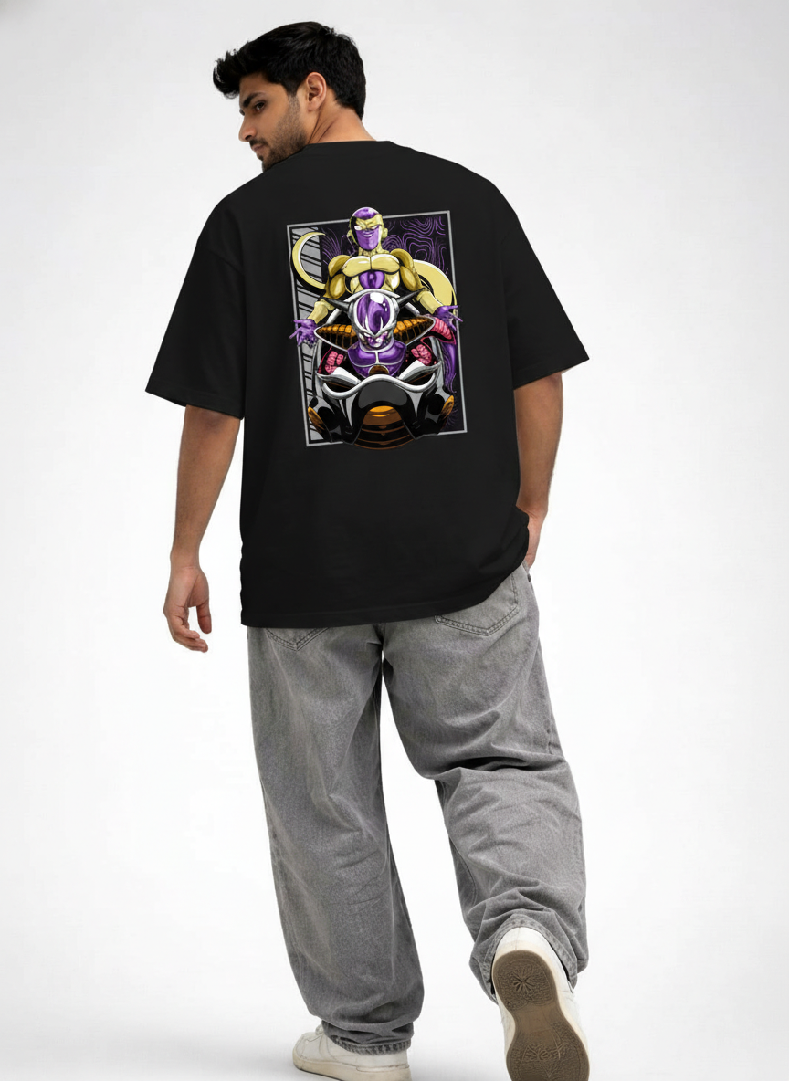 Golden Emperor Anime Graphic Oversized T-Shirt