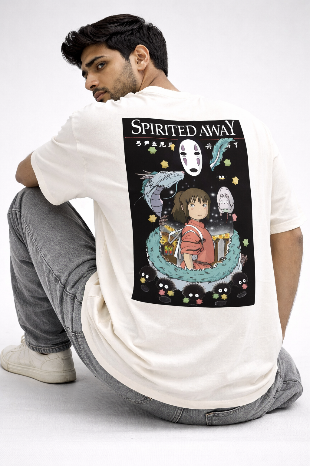 Spirited Away Inspired Graphic Oversized T-Shirt – Studio Anime Streetwear Tee