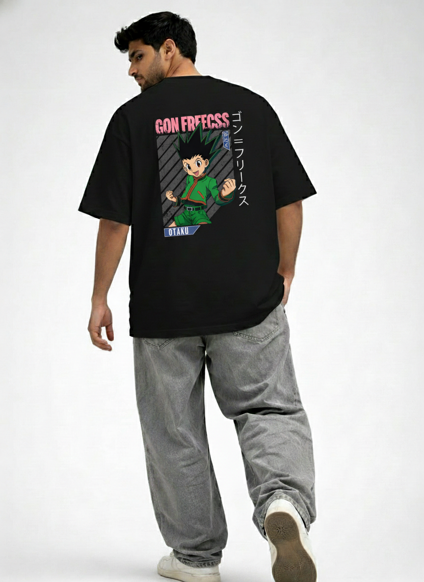 Gon Freecss Action Graphic Oversized T-Shirt