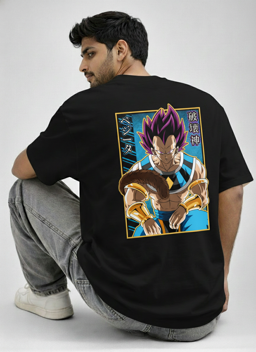 Vegeta Ultra Ego Graphic Oversized T-Shirt
