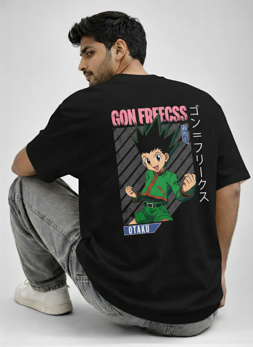 Gon Freecss Action Graphic Oversized T-Shirt