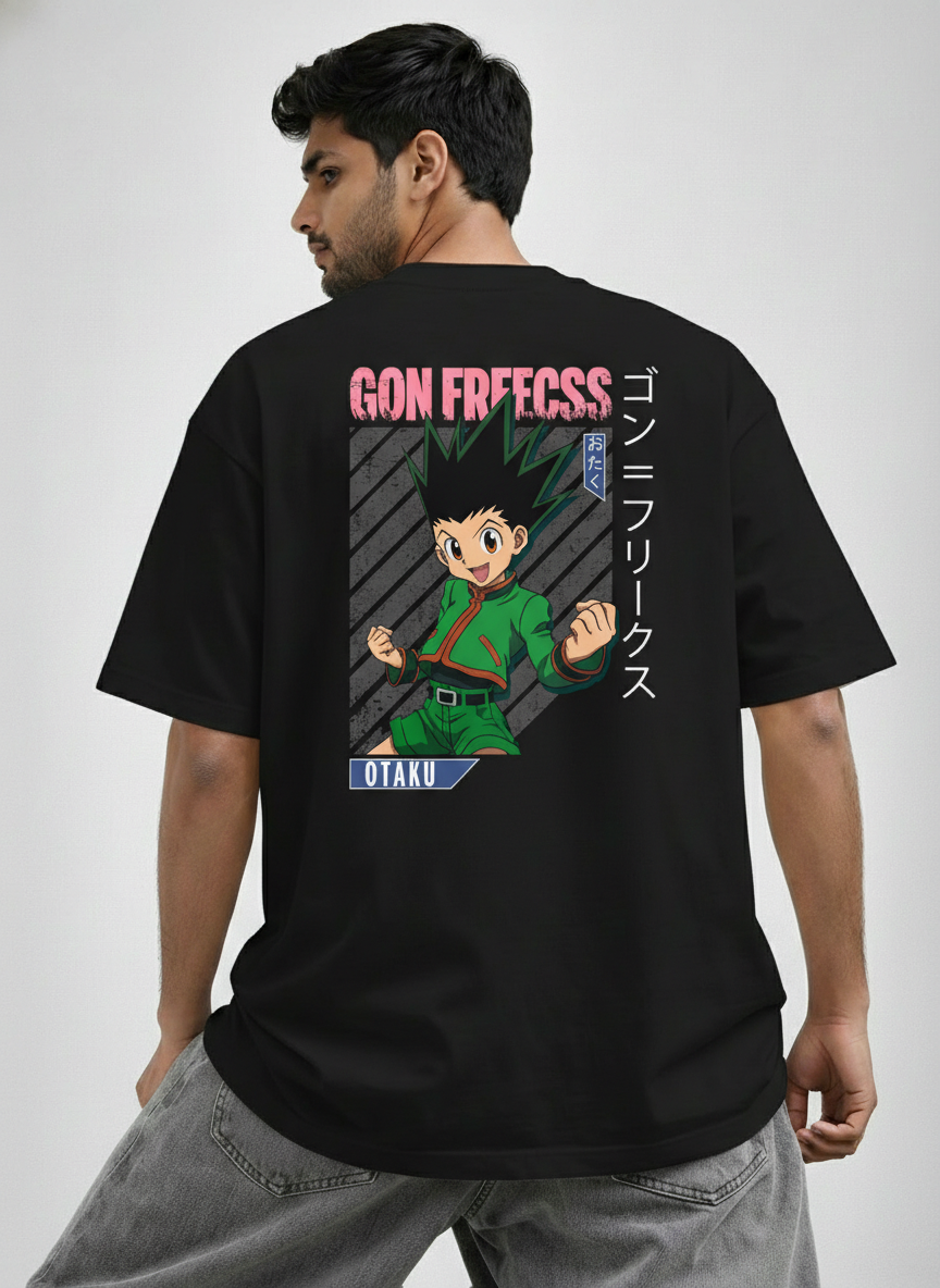 Gon Freecss Action Graphic Oversized T-Shirt