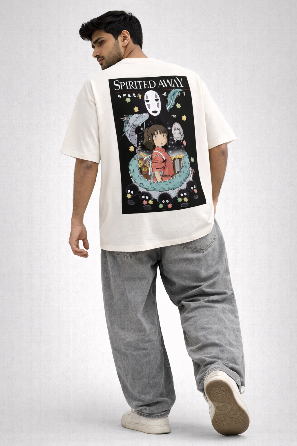 Spirited Away Inspired Graphic Oversized T-Shirt – Studio Anime Streetwear Tee