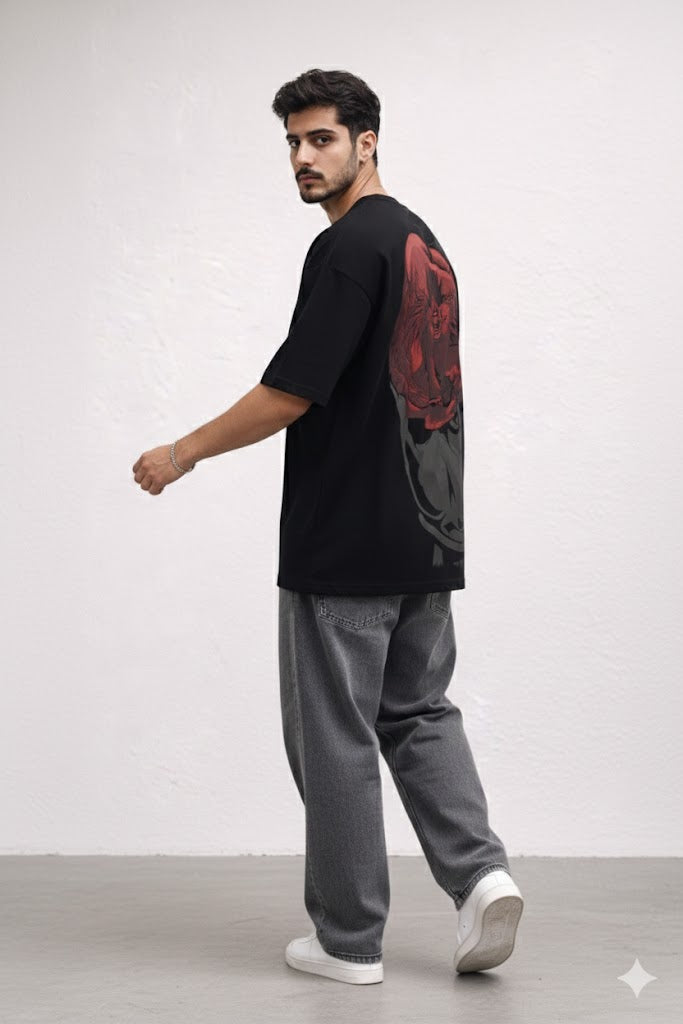 Demon Slayer Inspired Graphic Oversized T-Shirt